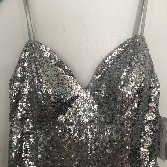 White & Silver sequin formal - Picture 4 of 8